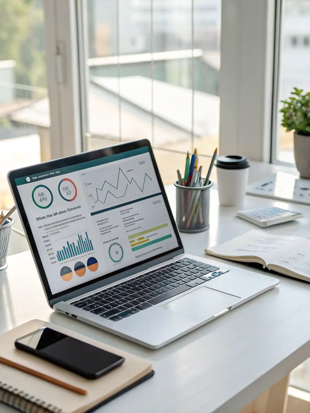 A visually appealing CRM dashboard interface showcasing data analytics and customer management tools, representing Rmms One's CRM solutions.