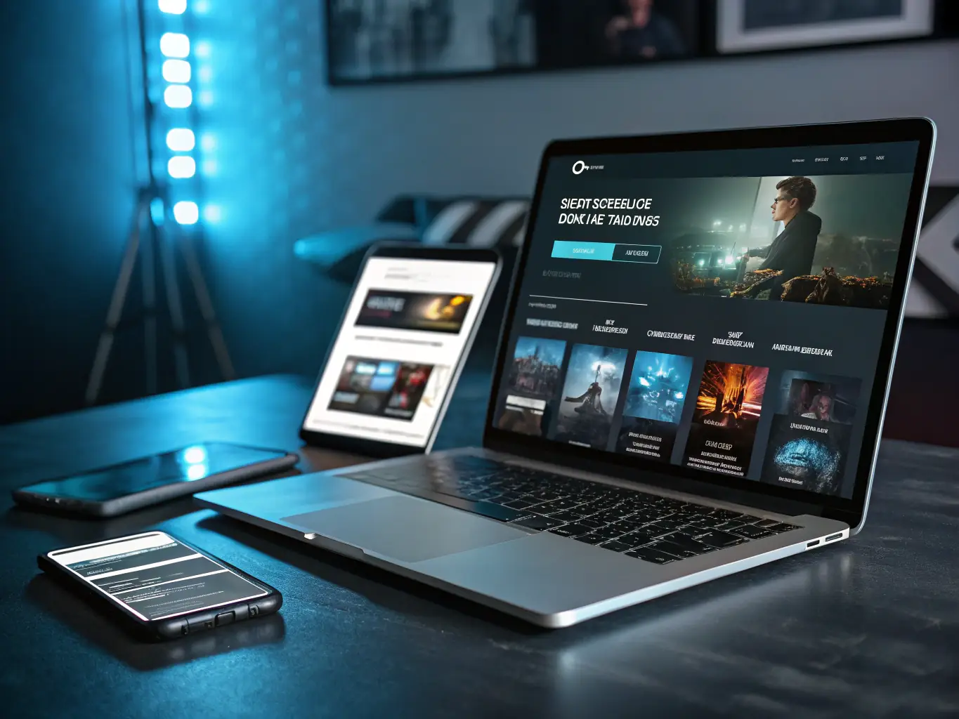 A clean, modern website design showcasing a responsive layout on various devices, emphasizing user experience and visual appeal.